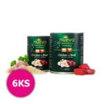 NUEVO Dog Junior, Chicken & Beef konzerva 6x800g