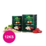 NUEVO Dog Junior, Chicken & Beef konzerva 12x400g