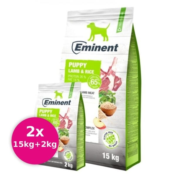 8591184004127-2-600x600 EMINENT Dog puppy Lamb & Rice 2x(15kg+2kg) – Obrázok 1