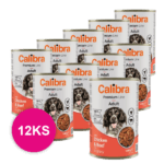 CALIBRA Dog Premium Adult Kura & hovädzie – konzerva 12x1240g